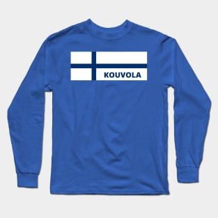 Kouvola City in Finnish Flag Long Sleeve T-Shirt